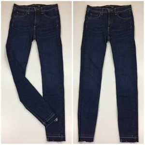 VERONICA BEARD Vintage Wash Fray Hem 10" High Waist Skinny Jeans